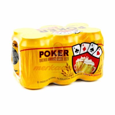 CERVEZA POKER LATA SIXPACK 355 CM³